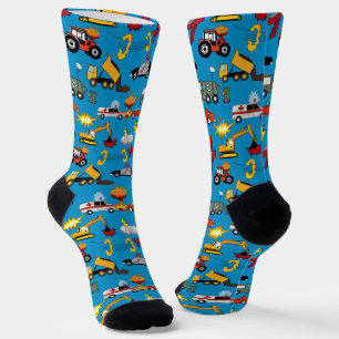 Comic Retro Trucks Cars Vehicles Airplanes Socks