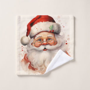 Comic santa claus bath towel set