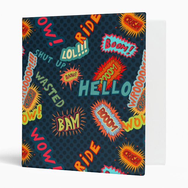 Comic sound effects pattern binder (Front/Inside)