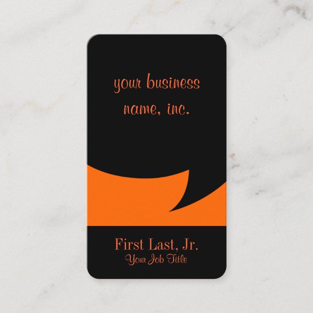 Comic Speech Bubble Business Card (Front)