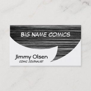 Comic Speech Bubble Scratchy Business Card
