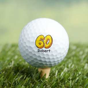 Comic Style 60th Birthday Golfer Gift – Funny Golf Balls