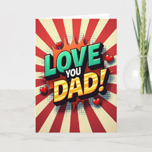 Comic Style Fathers Day Card