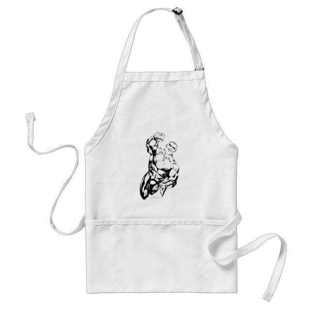Comic Style - Flying Up, Black and White Standard Apron (Front)