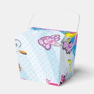 Comic Style Girly Super Hero Design Favor Box