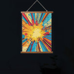 Comic Style Pop Art Explosion (11) Hanging Tapestry<br><div class="desc">A bold and dynamic comic-style explosion tapestry inspired by classic pop art. Featuring vibrant bursts,  halftone dots,  and explosive energy in vivid blue,  yellow,  red and black tones,  this artwork captures the retro comic book feel with a modern twist. Ideal for fun,  energetic themes that demand attention and nostalgia.</div>