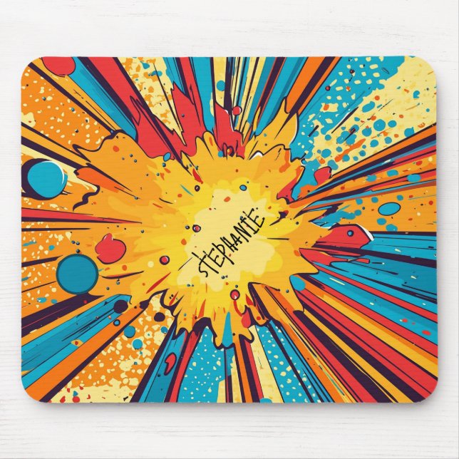 Comic Style Pop Art Explosion (11) Mouse Pad (Front)
