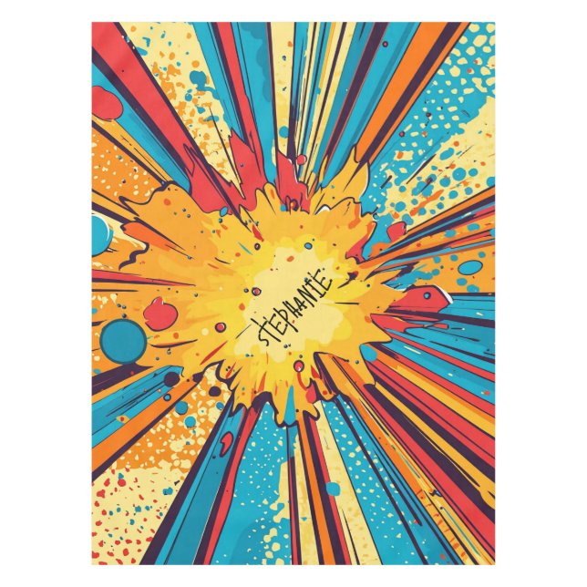 Comic Style Pop Art Explosion (11) Tablecloth (Front)