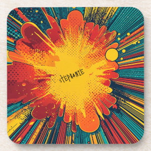 Comic Style Pop Art Explosion (1) Coaster