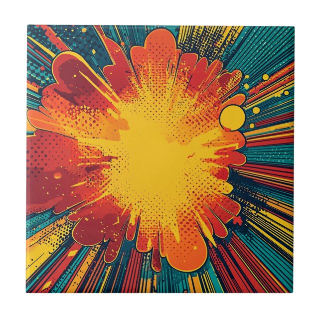 Comic Style Pop Art Explosion (1) Tile (Front)