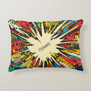 Comic Style Pop Art Explosion (2) Accent Pillow