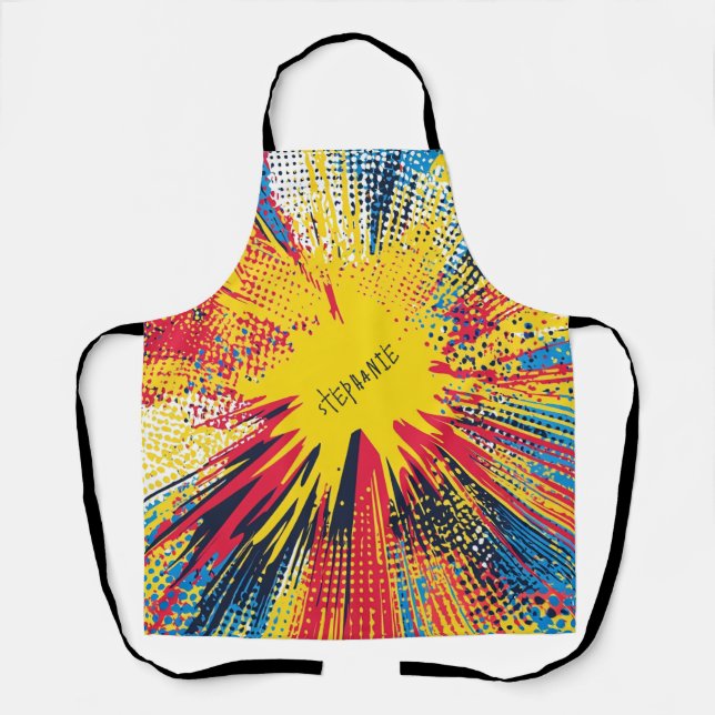Comic Style Pop Art Explosion (3) Apron (Front)