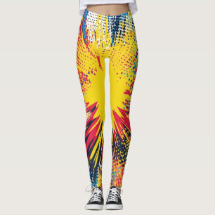 Comic Style Pop Art Explosion (3) Leggings