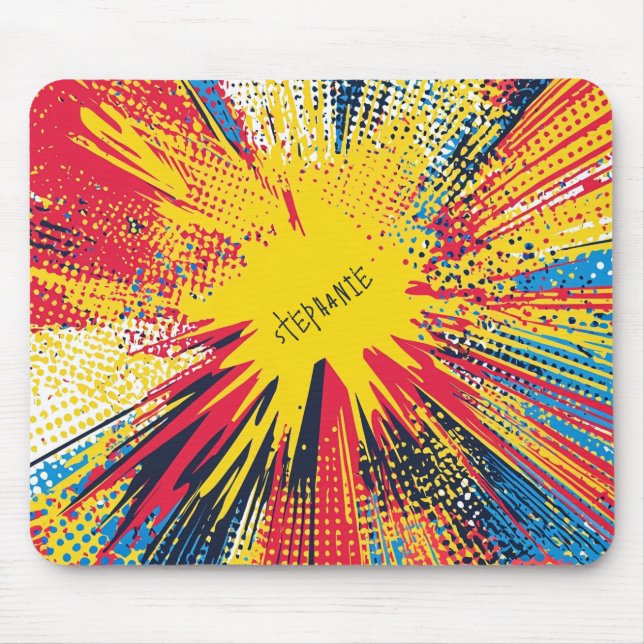 Comic Style Pop Art Explosion (3) Mouse Pad (Front)
