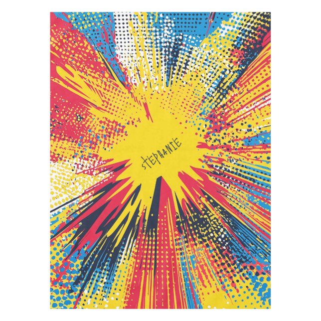 Comic Style Pop Art Explosion (3) Tablecloth (Front)