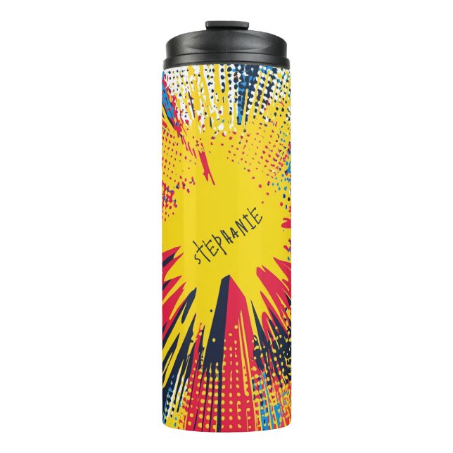 Comic Style Pop Art Explosion (3) Thermal Tumbler (Front)
