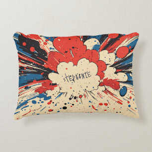 Comic Style Pop Art Explosion (4) Accent Pillow