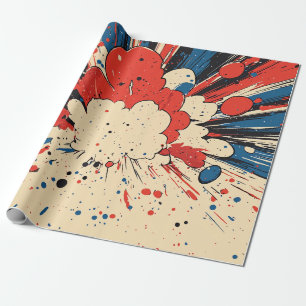 Comic Style Pop Art Explosion (4) Wrapping Paper