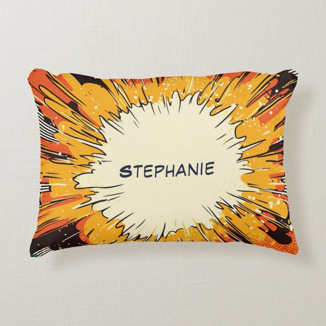 Comic Style Pop Art Explosion (6) Accent Pillow (Front)