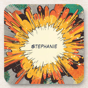 Comic Style Pop Art Explosion (6) Coaster