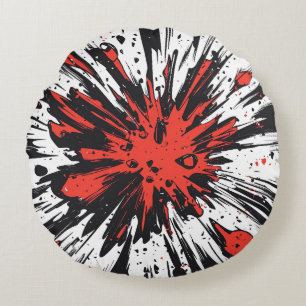 Comic Style Pop Art Explosion (7) Round Pillow