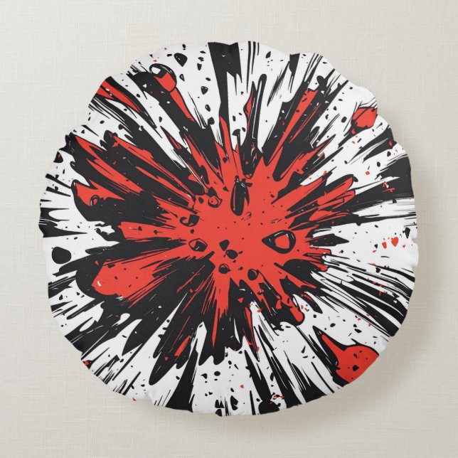 Comic Style Pop Art Explosion (7) Round Pillow (Front)