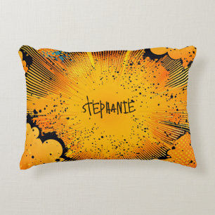 Comic Style Pop Art Explosion (8) Accent Pillow