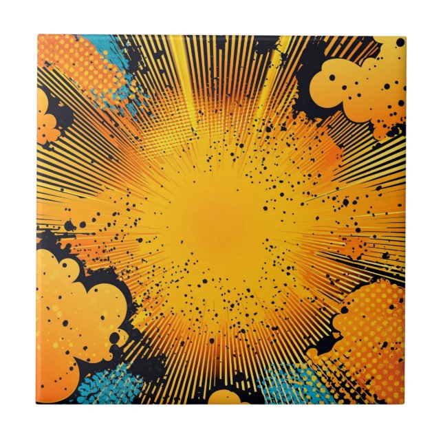 Comic Style Pop Art Explosion (8) Tile (Front)