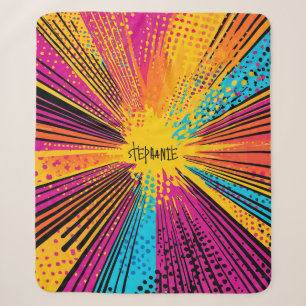 Comic Style Pop Art Explosion (9) Sherpa Blanket