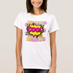 Comic Style Pop Art Retro Yellow Hot Pink COOL     T-Shirt