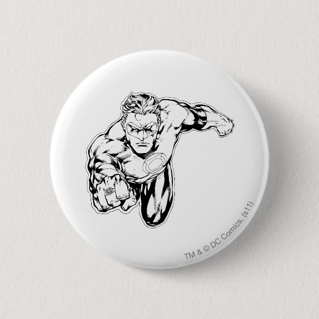 Comic Style - Ring in front, Black and White 2 Inch Round Button (Front)
