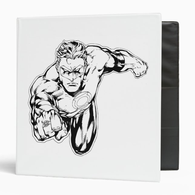 Comic Style - Ring in front, Black and White Binder (Front/Inside)