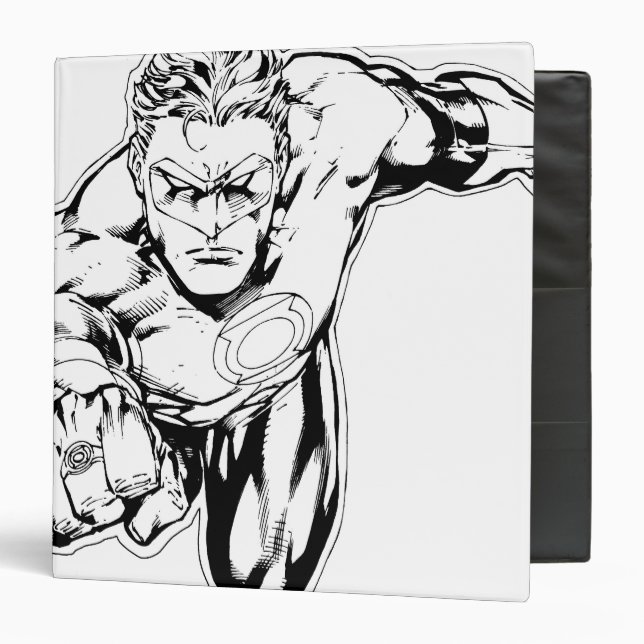 Comic Style - Ring in front, Black and White Binder (Front/Inside)