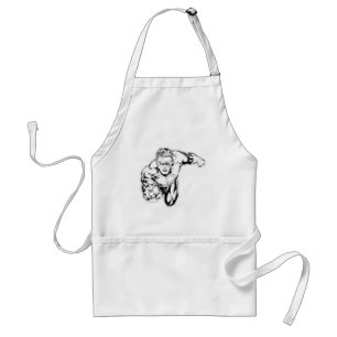 Comic Style - Ring in front, Black and White Standard Apron