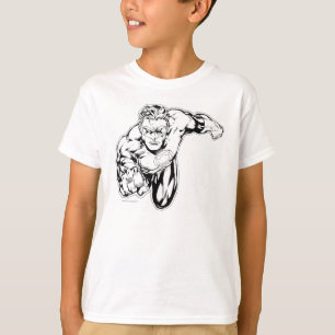 Comic Style - Ring in front, Black and White T-Shirt