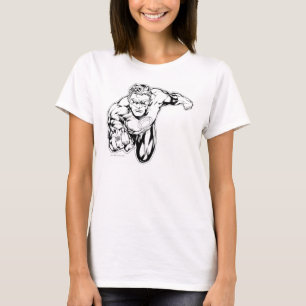 Comic Style - Ring in front, Black and White T-Shirt
