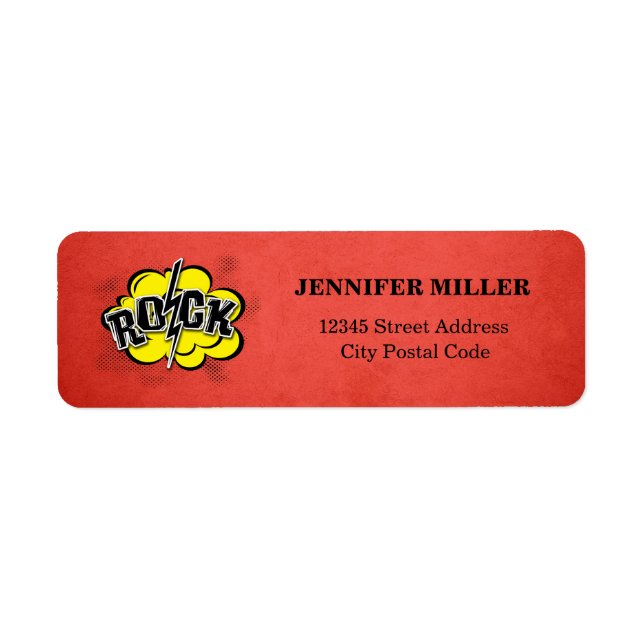 Comic style rock illustration (Front)