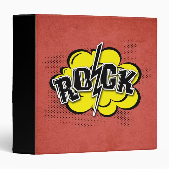 Comic style rock illustration binder (Front/Spine)