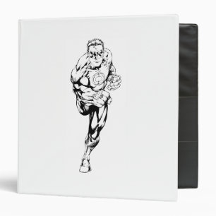 Comic Style - Running, Black and White Binder