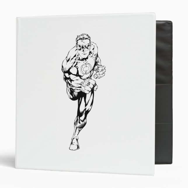 Comic Style - Running, Black and White Binder (Front/Inside)