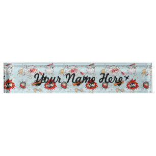 Comic Style Super Hero Design Nameplate