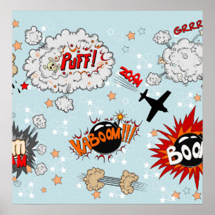 Comic Style Super Hero Design Poster