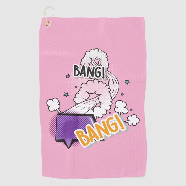 Comic style unique golf towel (Front)