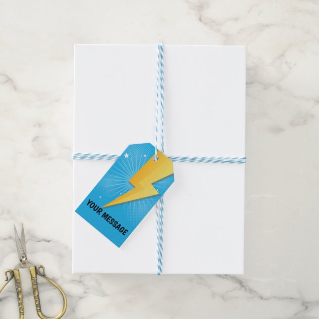 Comic Super Hero Birthday Favour Tag (With Twine)