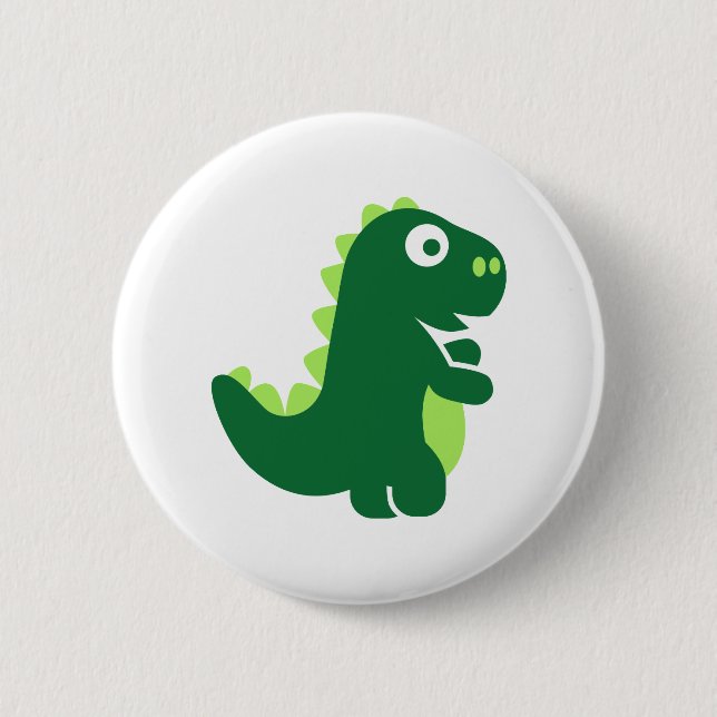 Comic T-Rex 2 Inch Round Button (Front)