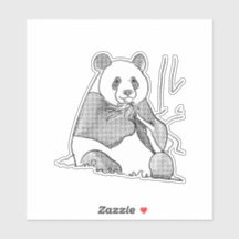 Comic tone Panda Sticker