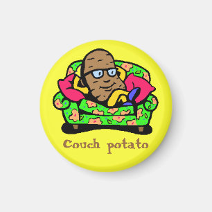 Comic Toon Couch Potato Magnet
