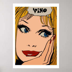Comic Woman Face, modifier Poster