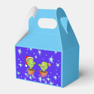 Comic-Zeichnung mit Neujahrskaktus Favor Box