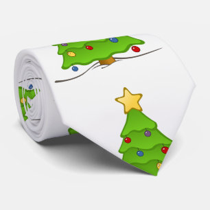COMICAL CHRISTMAS TREES CHRISTMAS TIE